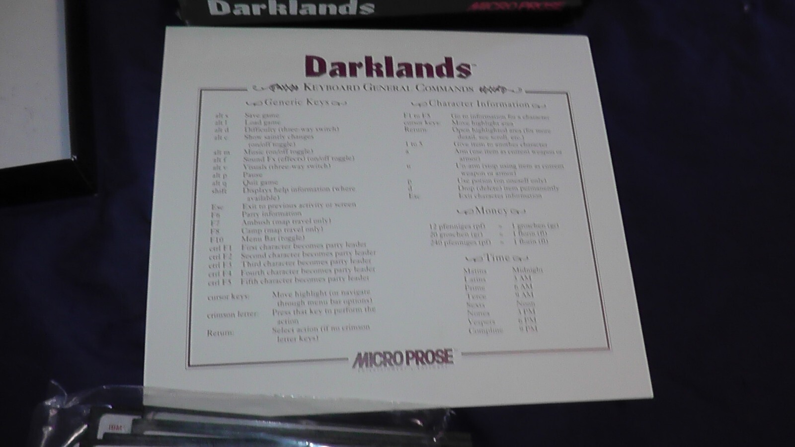 big box PC game Darklands RPG Medieval Germany IBM floppy disks micro prose 1992
