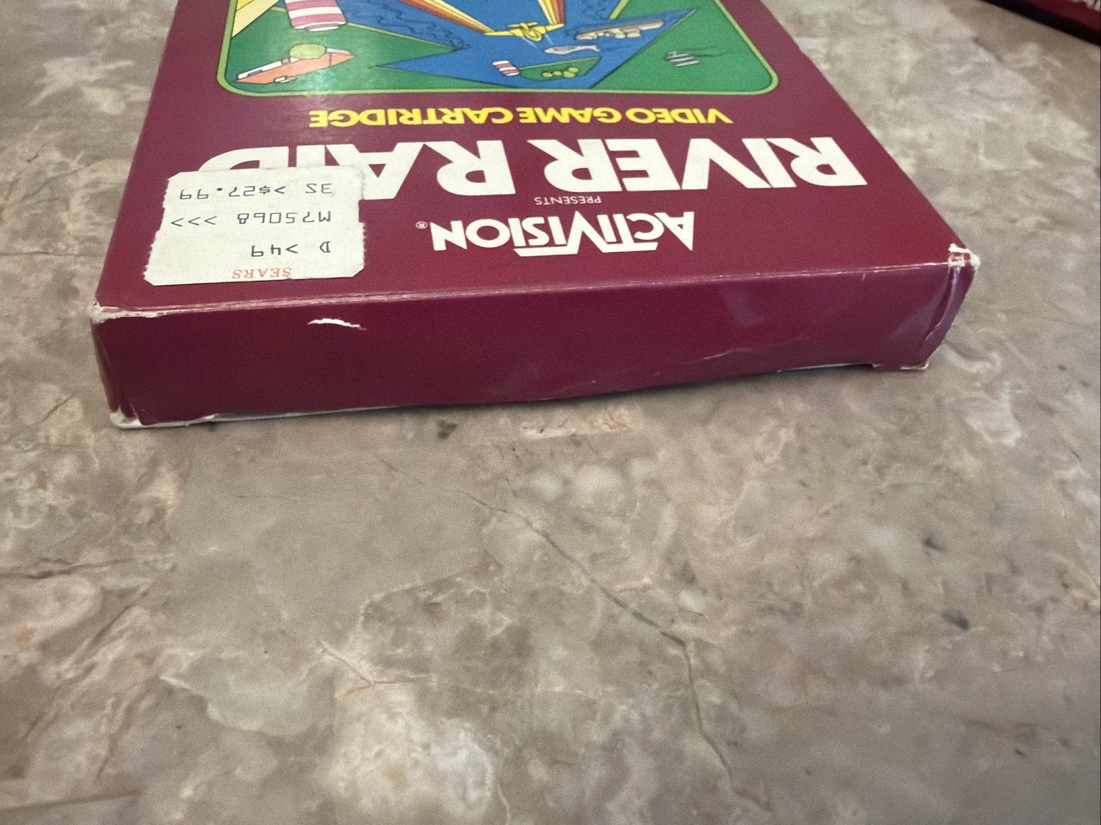 Vintage Atari 2600 RIVER RAID With Box Manual Game Tested