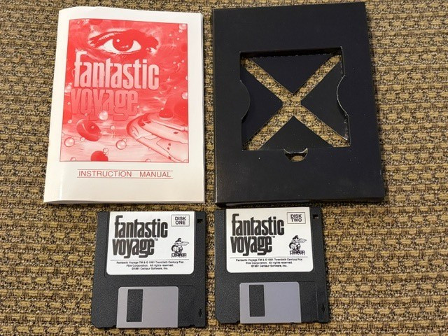 FANTASTIC VOYAGE AMIGA GAME W/ BOX + PAPERS CLASSIC COMPUTER SEE PICS