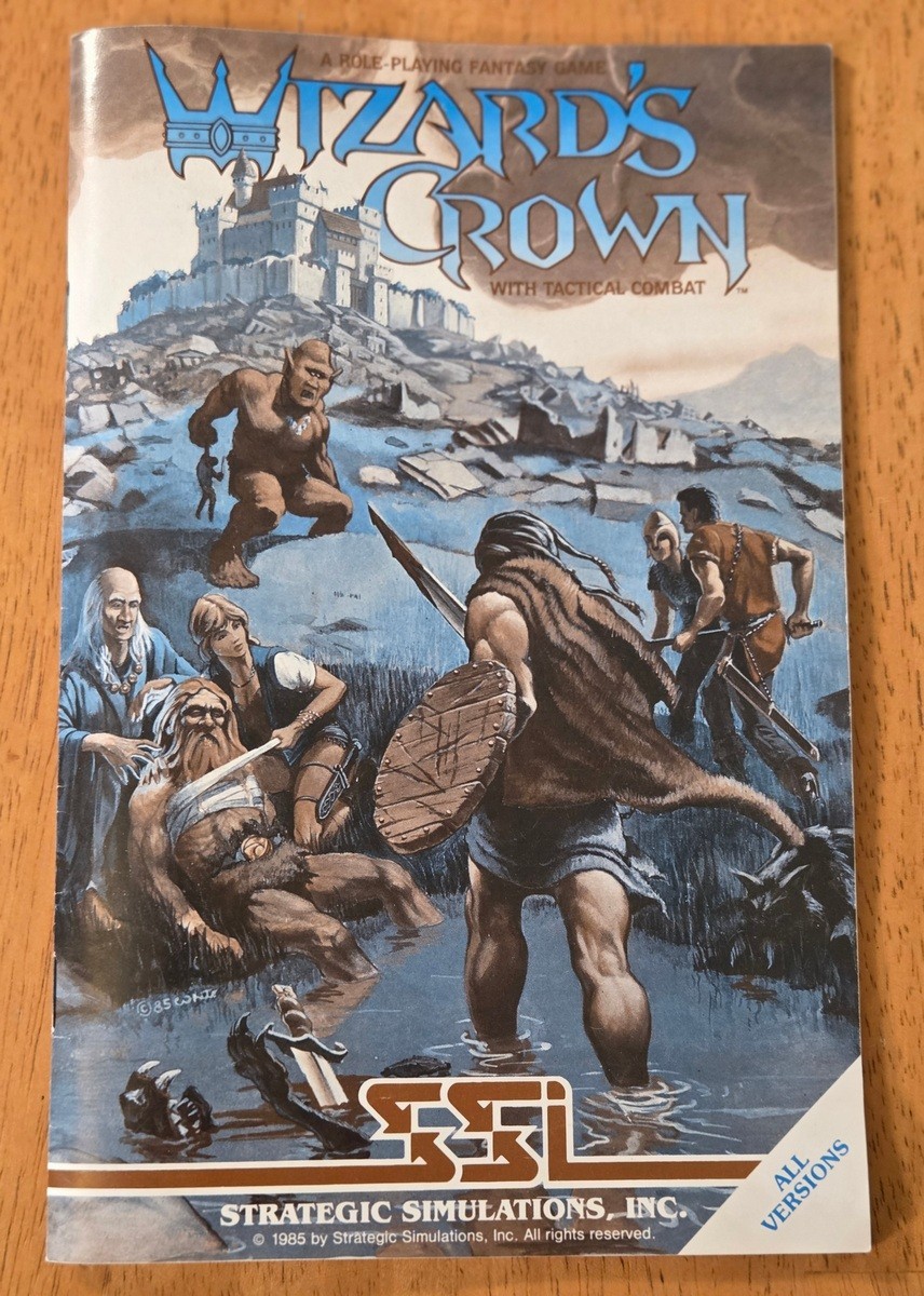 Wizard’s Crown SSI IBM PC Big Box Game 5.25″ Floppy Complete CIB 1987 RPG