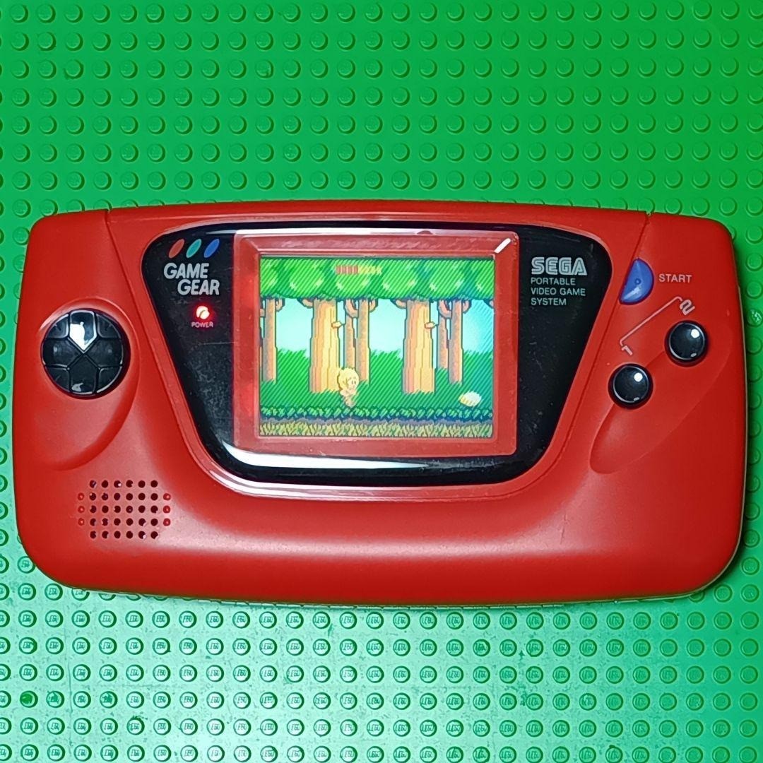 SEGA Game Gear Rare GG Handheld Game Console LCD screen Red Headphone Jack