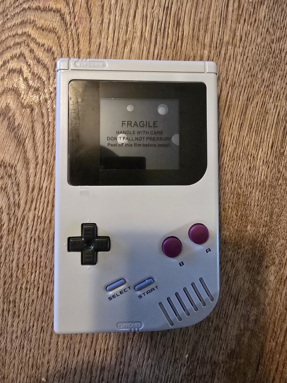 Nintendo Classic Game Boy DMG Grey with Upgraded Backlit IPS LCD Screen No Game