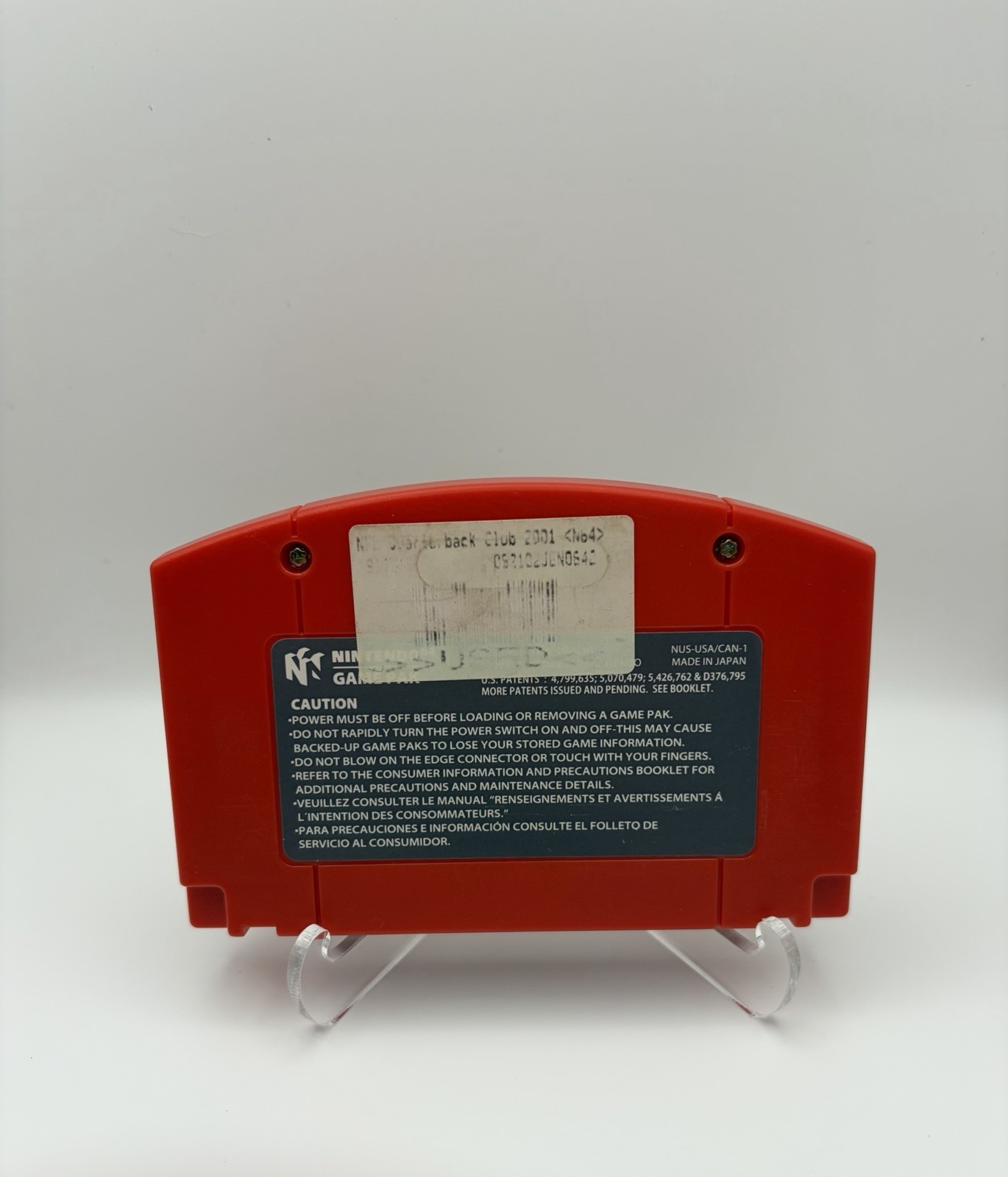 NFL QB Club 2001 Authentic Cart Only Nintendo 64 (N64) Tested Working