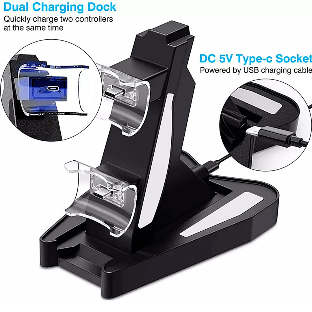 PS5 Controller Charger, Dual Fast Charging Station for PlayStation5 DualSense