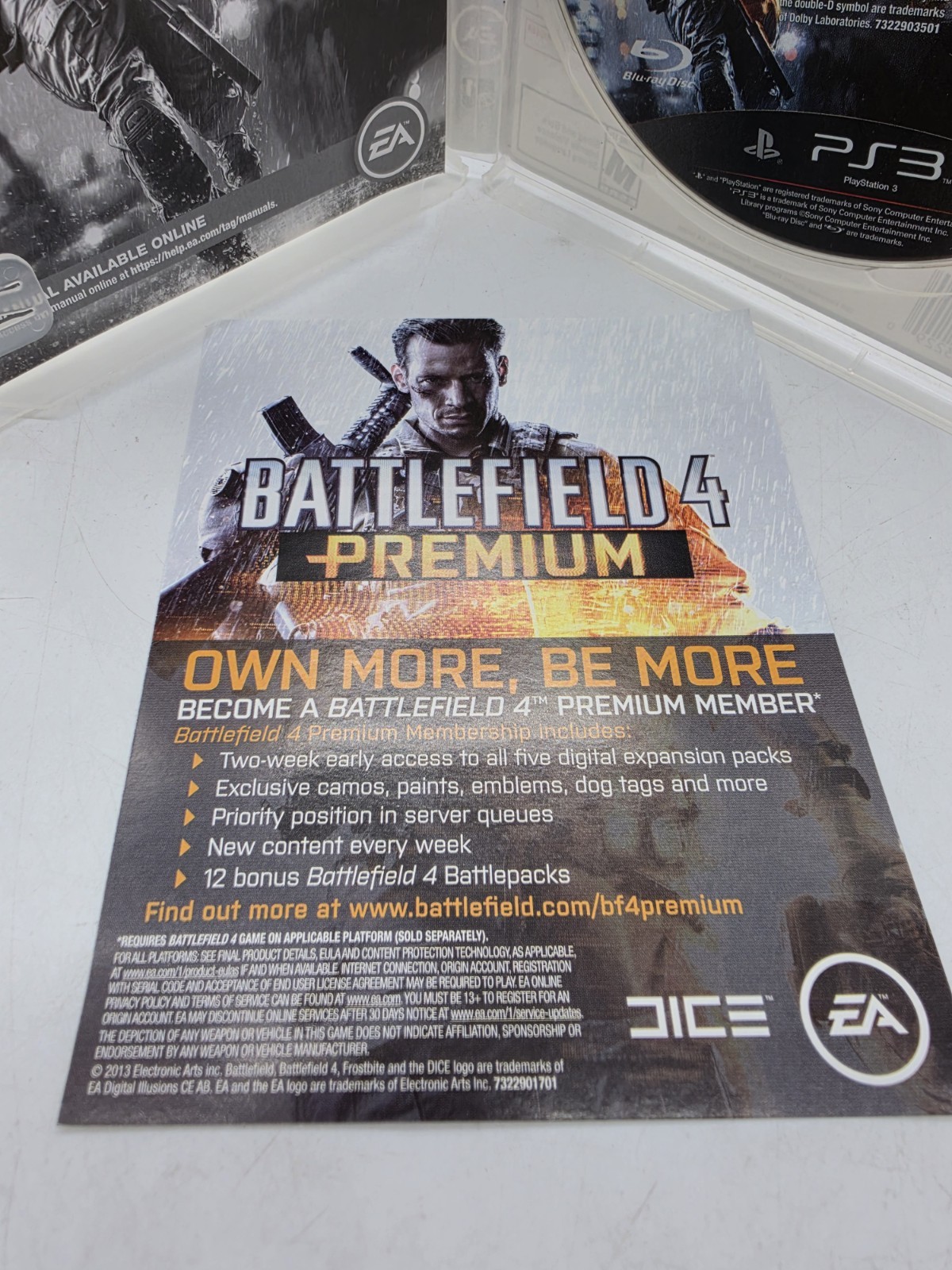 Battlefield 4 PS3 Playstation 3 Complete Video Game Cib Mint Tested