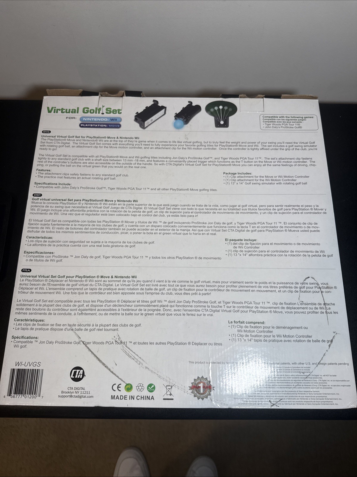 CTA Universal Virtual Golf Set For Nintendo Wii & PS Move Includes All Pieces
