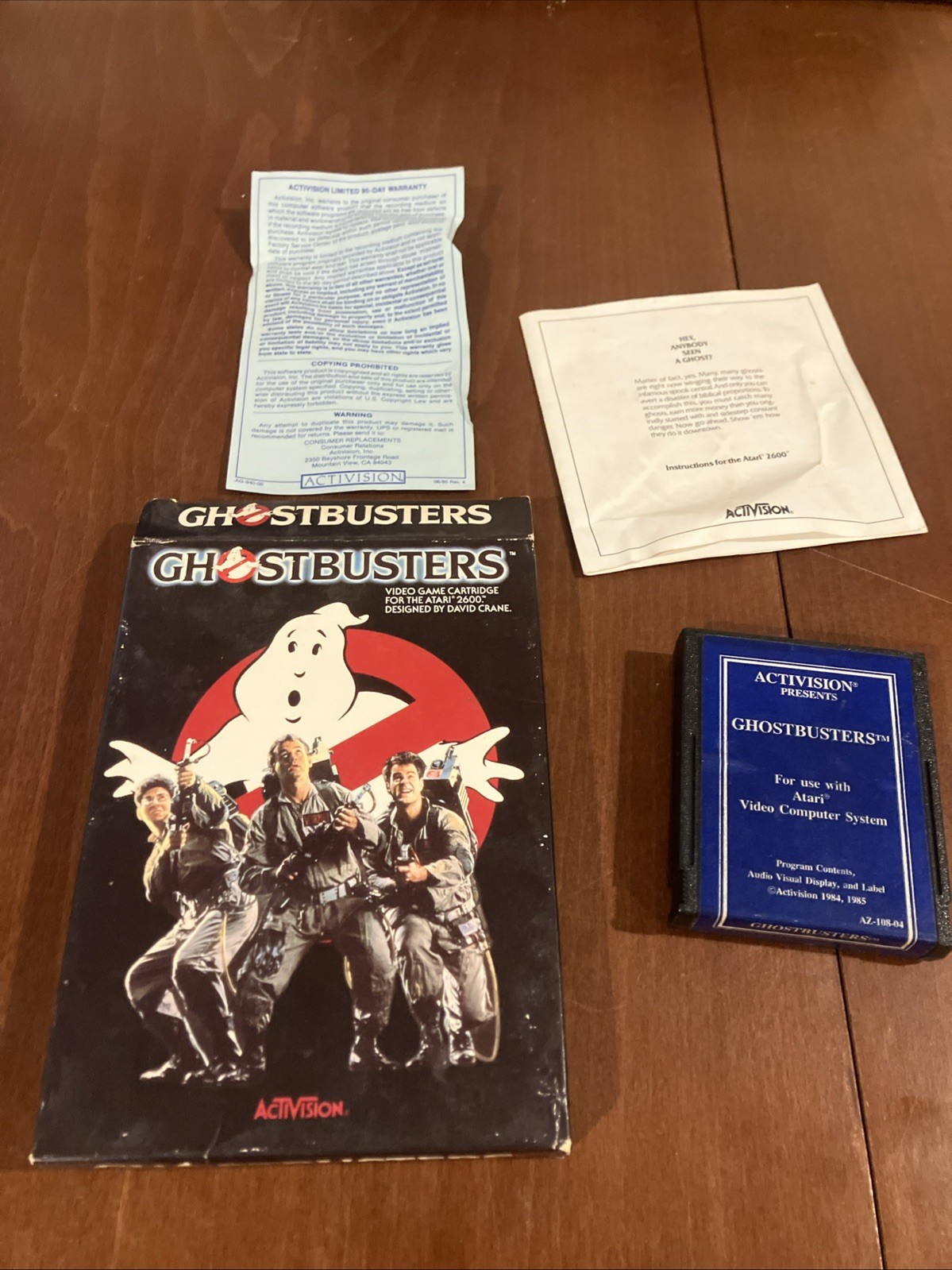 Atari 2600 Ghostbusters:CIB, Box, Manual, and Game, Tested and Working