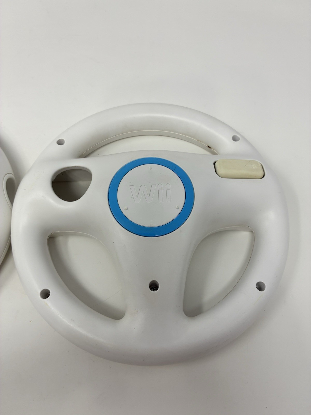2X Official Nintendo Wii Steering Wheel Mario Kart OEM White RVL-024