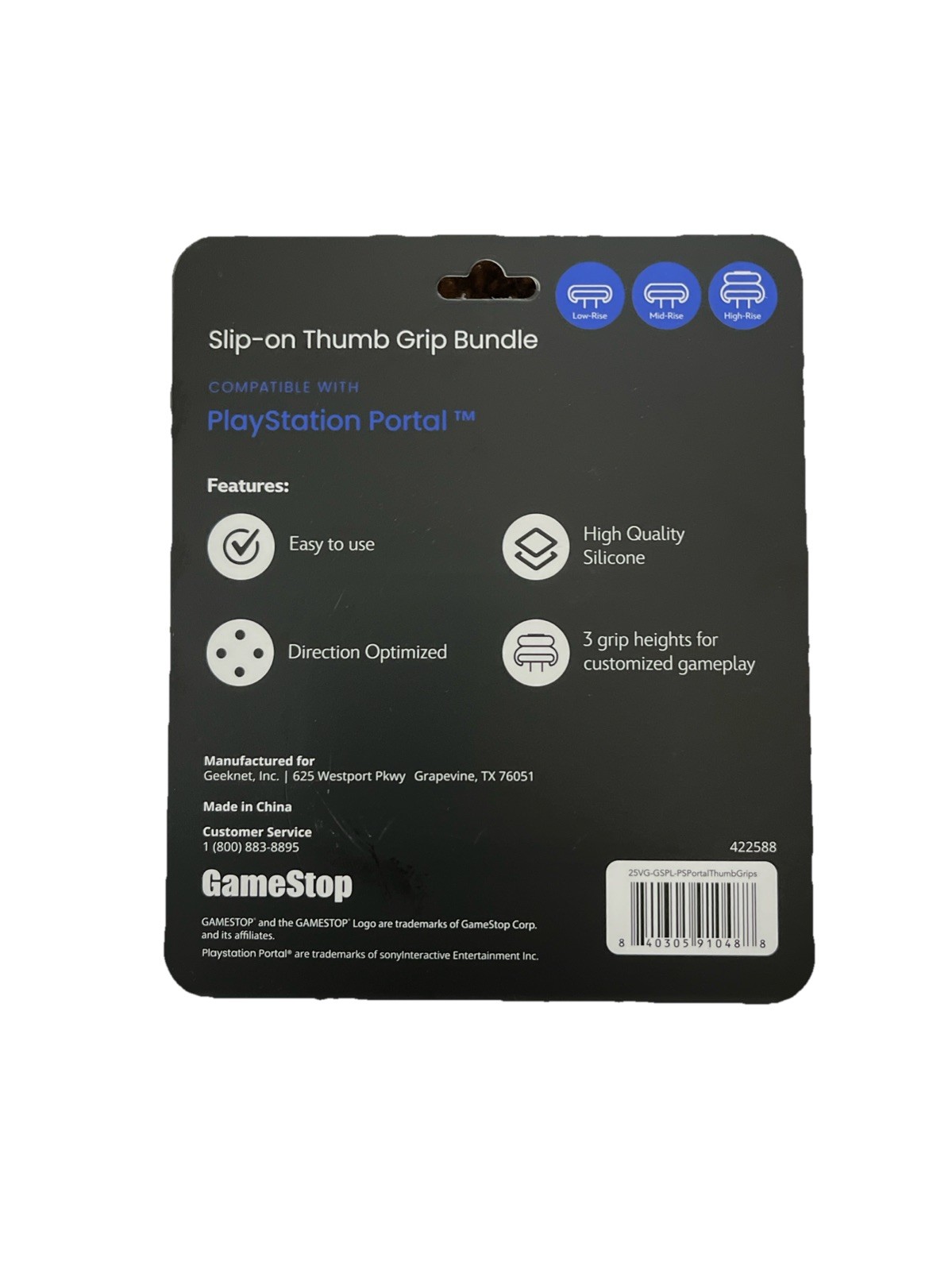 GameStop Slip On Thumb Grips Bundle 422588. For PlayStation Portal. Easy To Use