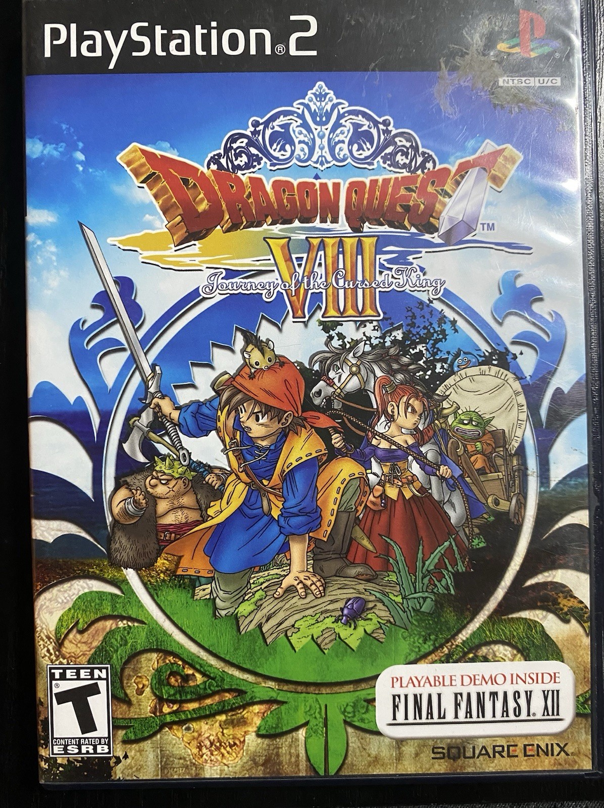 Square Enix Dragon Quest VIII Journey of the Cursed King PS2 Manual + Demo T