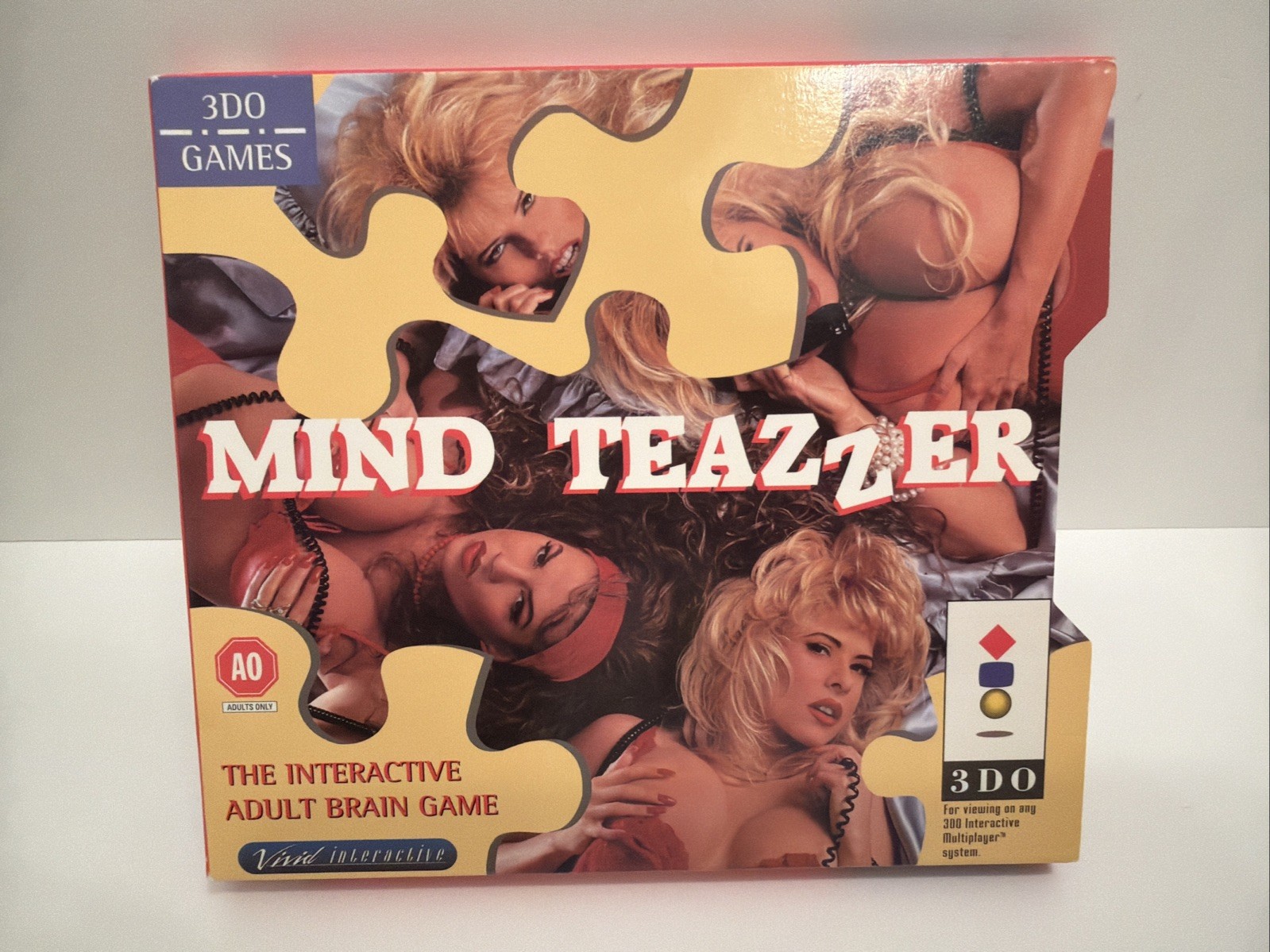 Mind Teazzer Cover Sleeve ONLY RARE 3DO Vivid Interactive Authentic Very NICE!