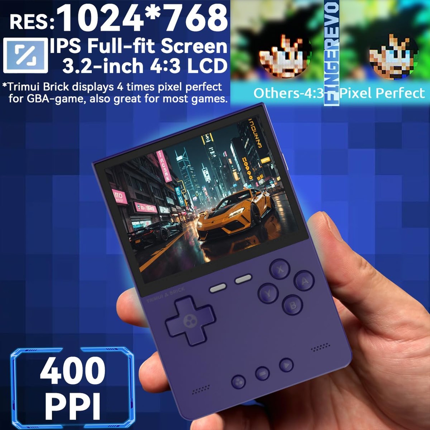 Trimui Brick Handheld Game Console 3.2-inch 1024*768 IPS Screen 3000mAh Trimu…