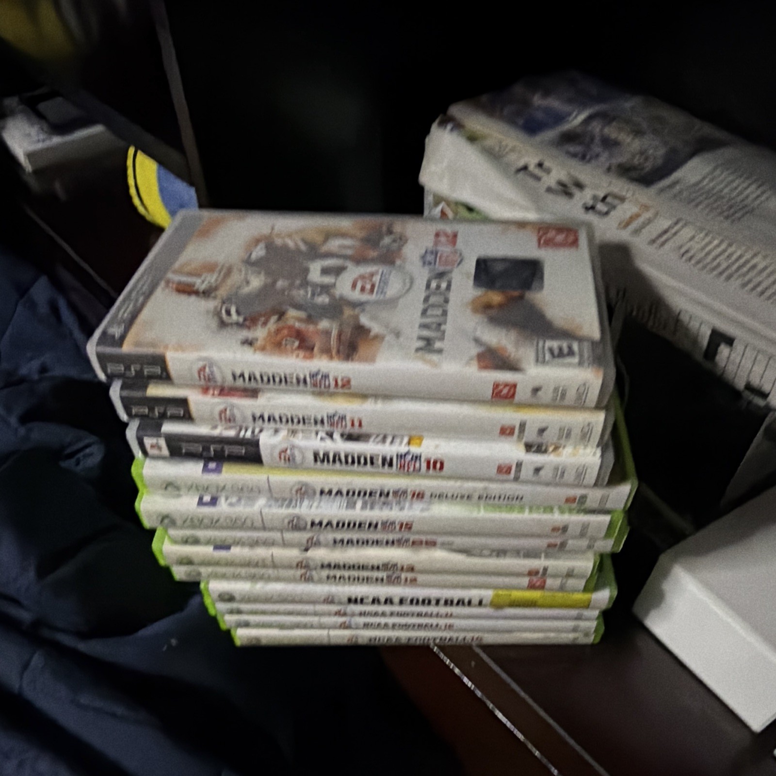 EA Sports Madden NFL & NCAA Football Mixed Lot Games + Cases PSP Xbox 360