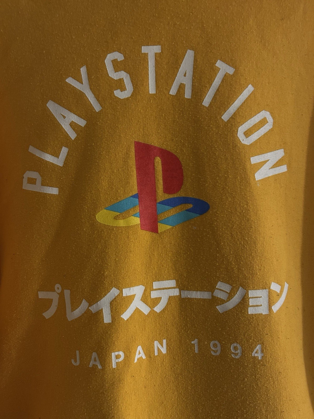 PlayStation Yellow Hoodie, Pink T-Shirt, Black Long Sleeve Shirt retro Bundle