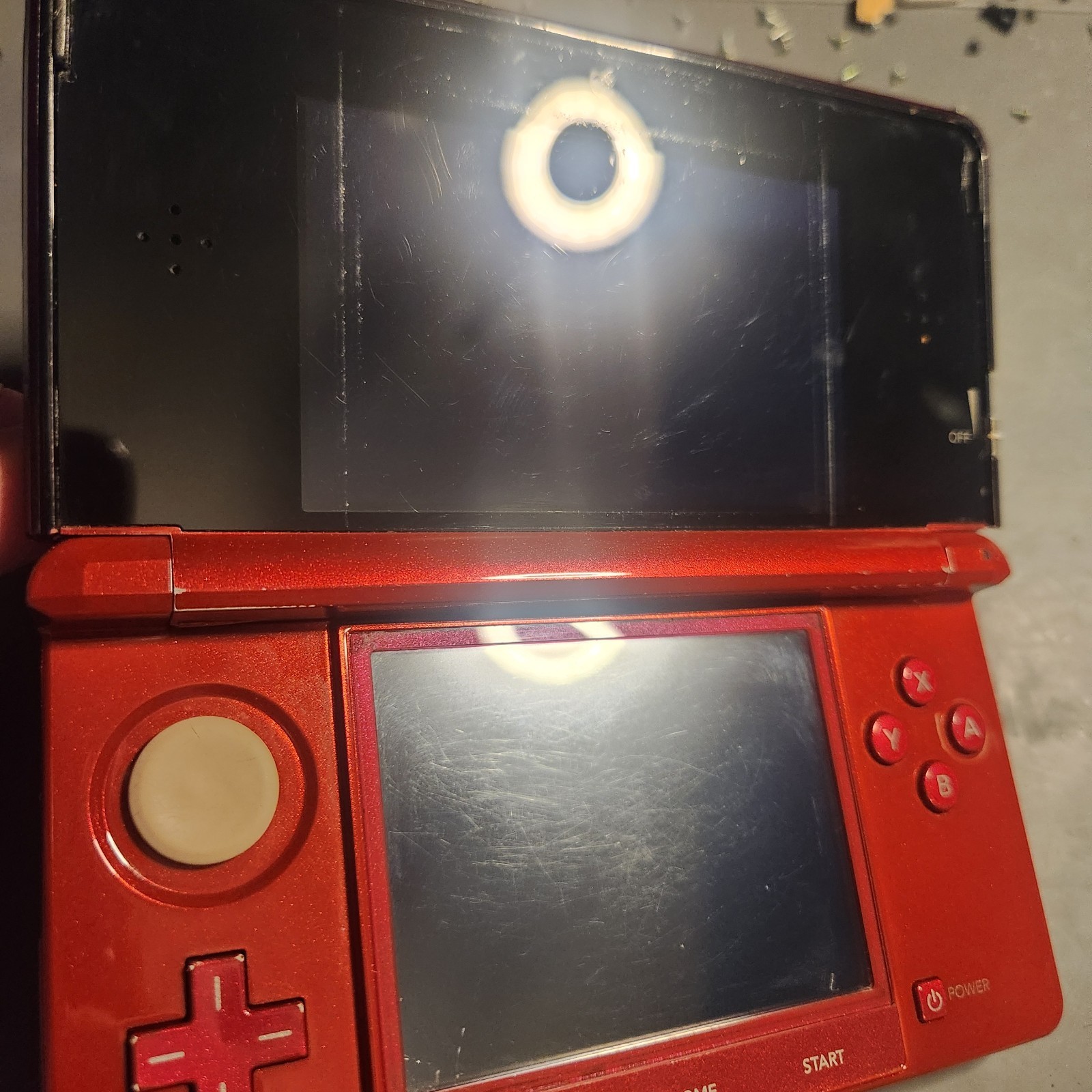 Nintendo 3DS Handheld Game Console Flame Red