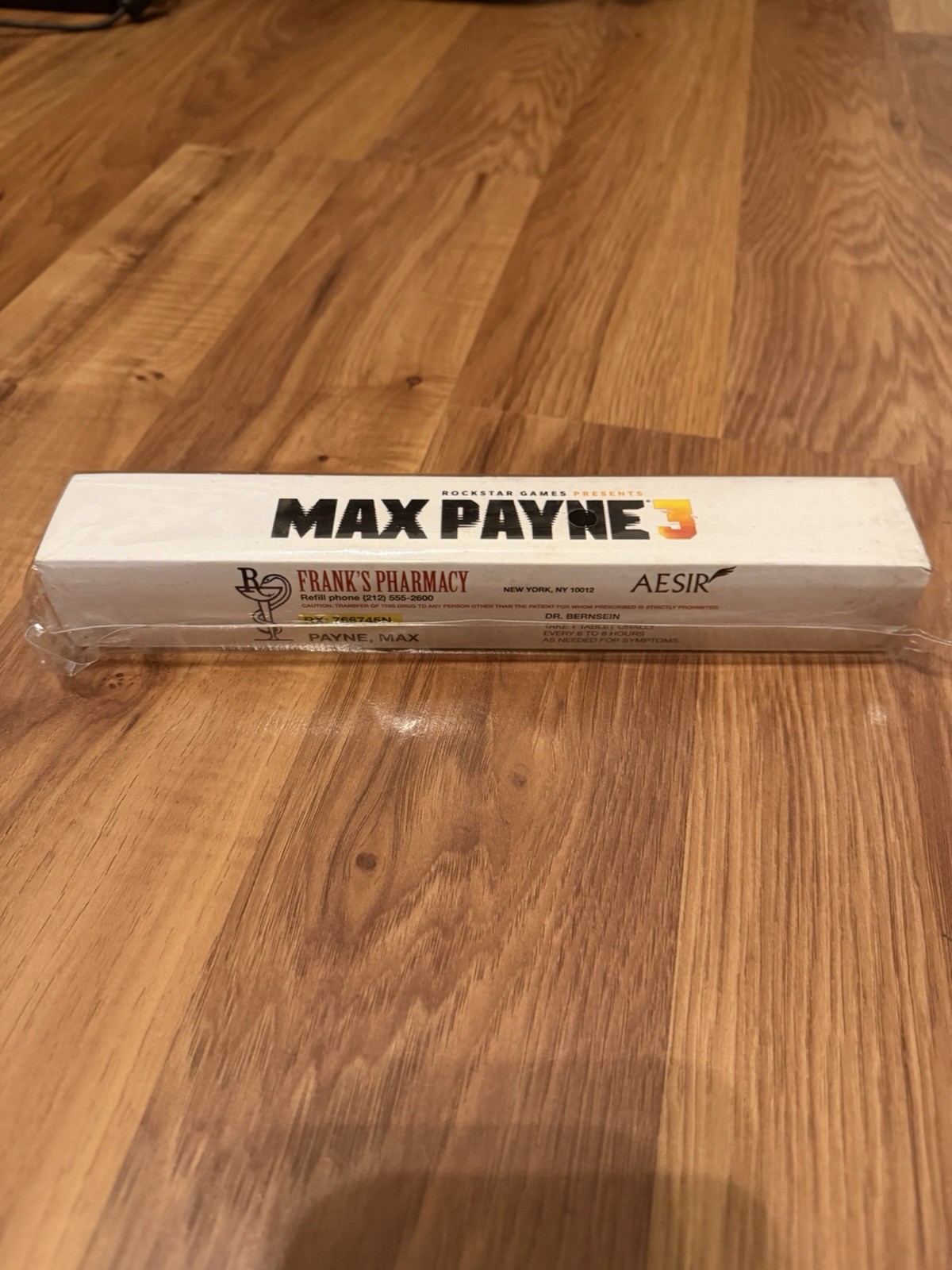 Max Payne 3 Promotional Pill Box Sorter Rockstar Games Promo 2012 Opened New