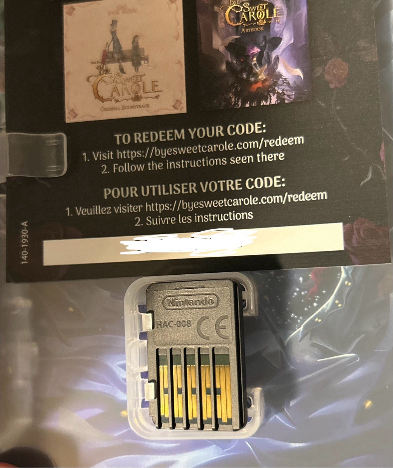Bye Sweet Carole (Nintendo Switch, 2025) Complete CIB w/ Unused Codes Near Mint