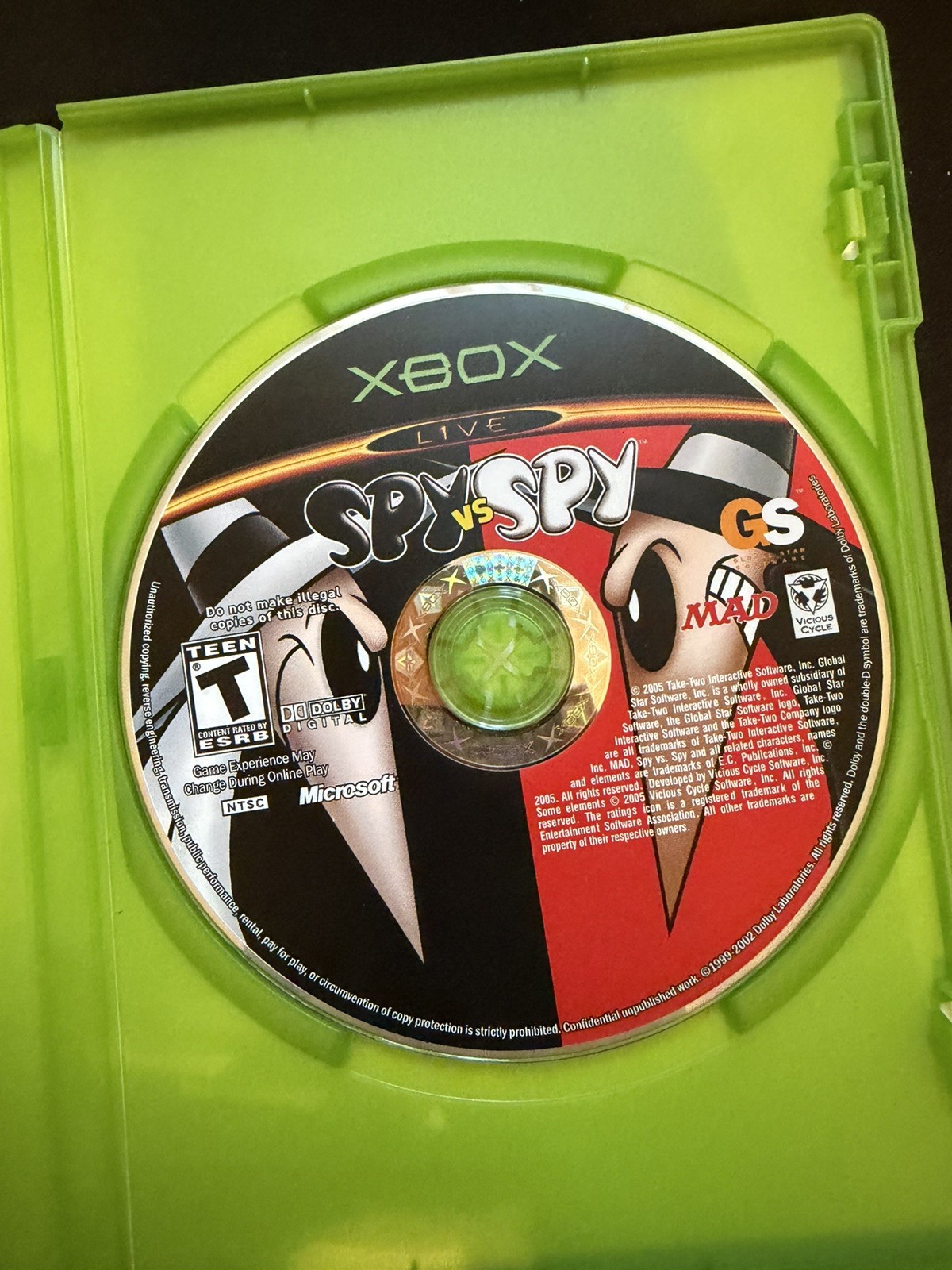 Spy vs. Spy Global Versus Star Software Microsoft Xbox MINT condition COMPLETE!