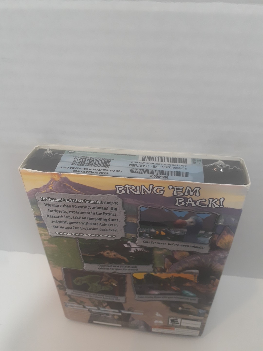 Zoo Tycoon 2: Extinct Animals (PC, 2007) NEW SEALED