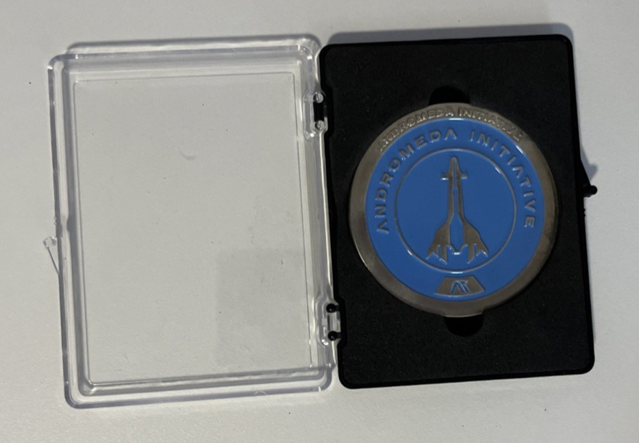 Andromeda Initiative Pathfinder – Enamelled Medallion – Base Metal 2.5″ Diameter