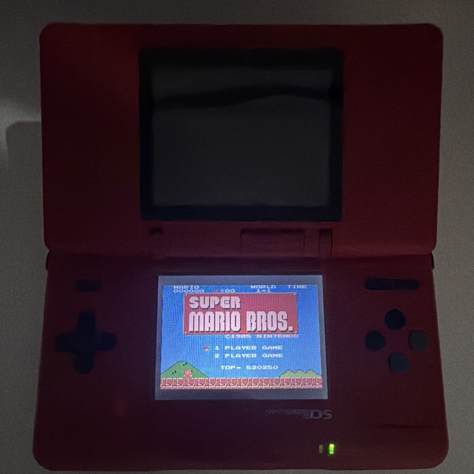 Nintendo DS Original Crimson Red Handheld Console –Tested & Working–New Shell