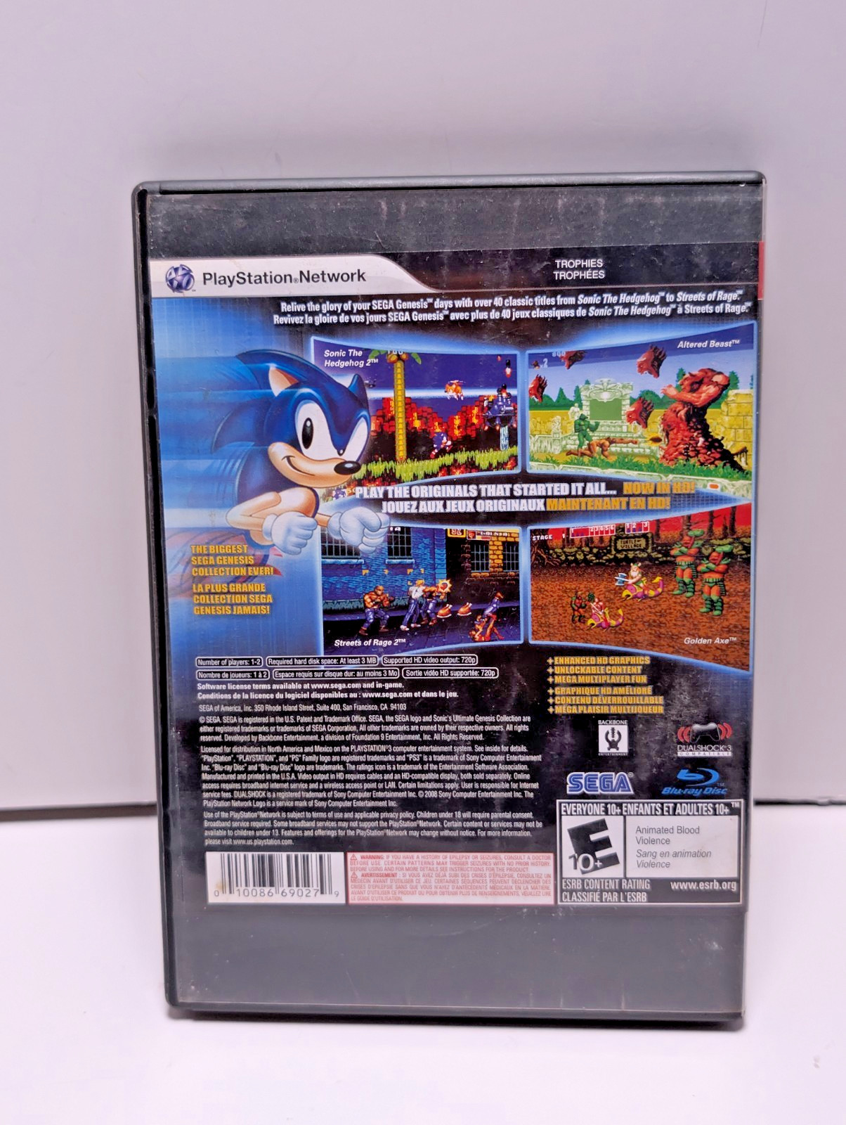 Sonic’s Ultimate Genesis Collection PS3 PlayStation 3 CIB Black Label SEGA