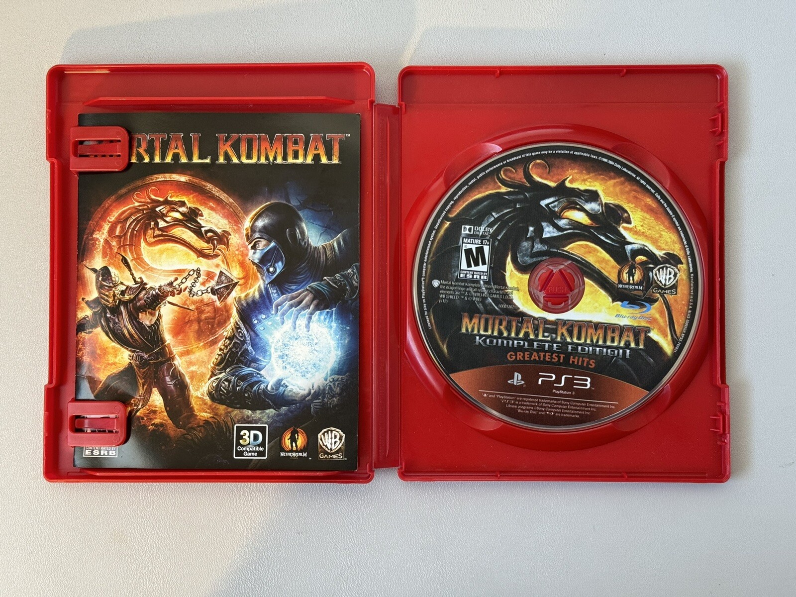Mortal Kombat Komplete Edition CIB Complete (Sony PlayStation 3, 2012) Tested