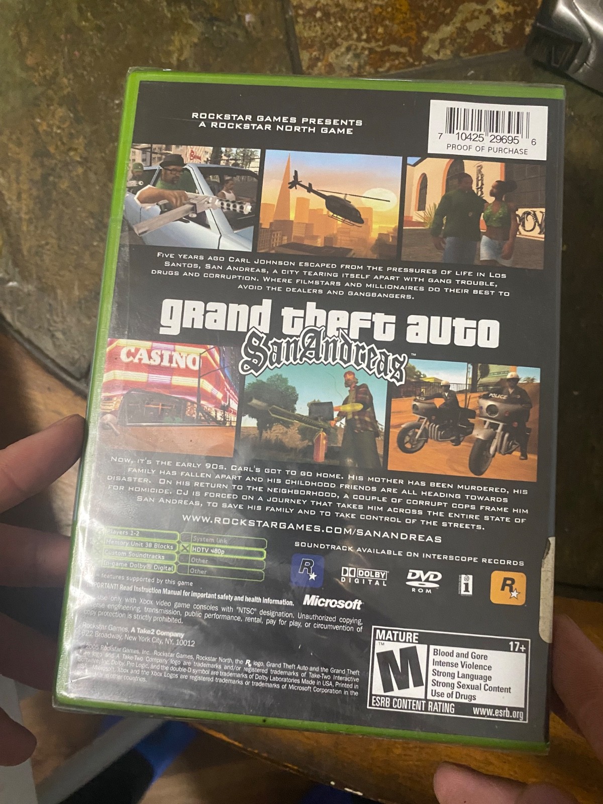 grand theft auto san andreas original xbox sealed