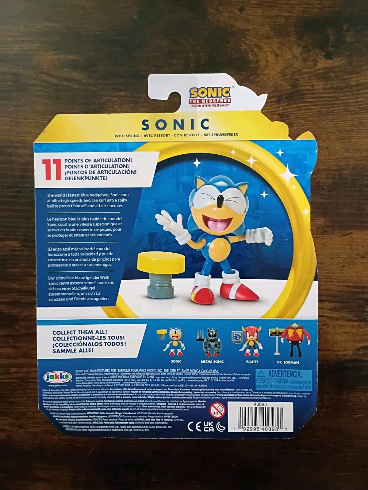 6-PK SONIC the HEDGEHOG 4″ Lot Classic Modern Snowboard Metal 35th 30th Jakks