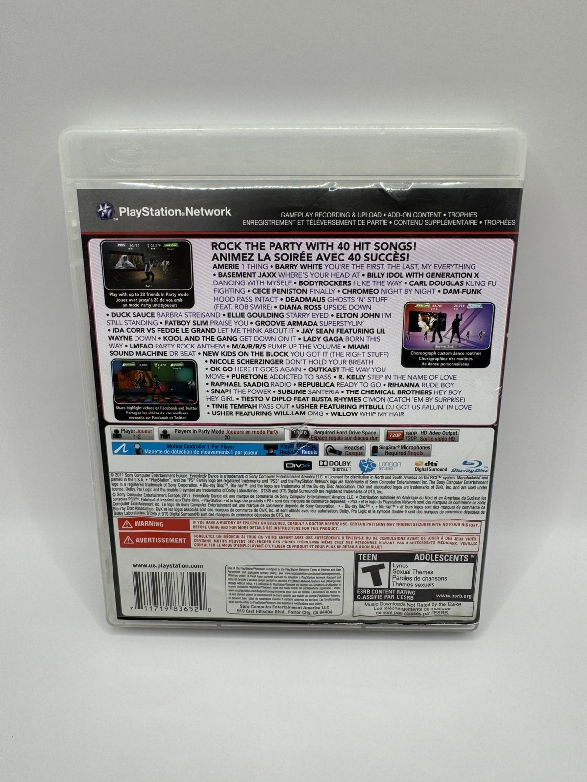 Everybody Dance (Playstation 3, 2011) CIB