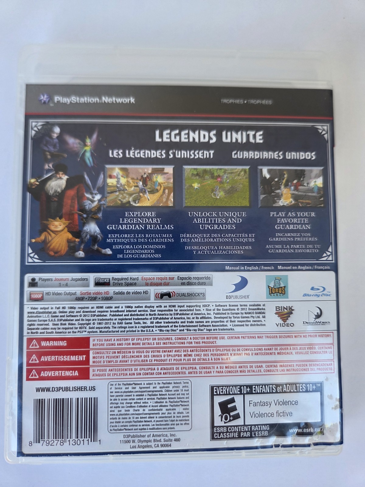 Rise of the Guardians PS3 PlayStation 3 Complete CIB Tested w/ Manual