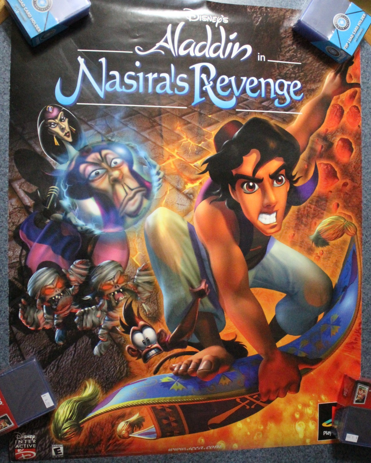 PROMO POSTER RARE Disney’s Aladdin in Nasira’s Revenge Sony PlayStation 1 2001