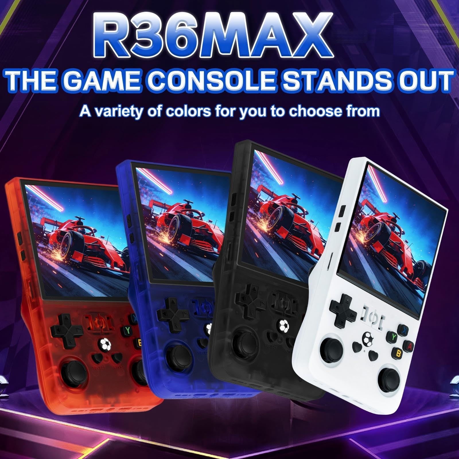 Rhesusco R36MAX Handheld Game Console – 4.0-Inch Screen, Support 22000+Classi…