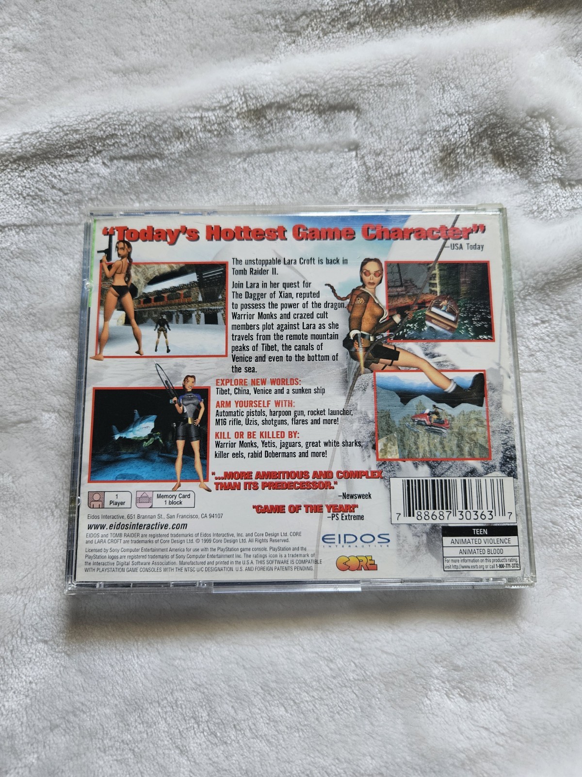 Eidos Interactive Tomb Raider II Greatest Hits PS1 1997 T-Teen NTSC-U/C