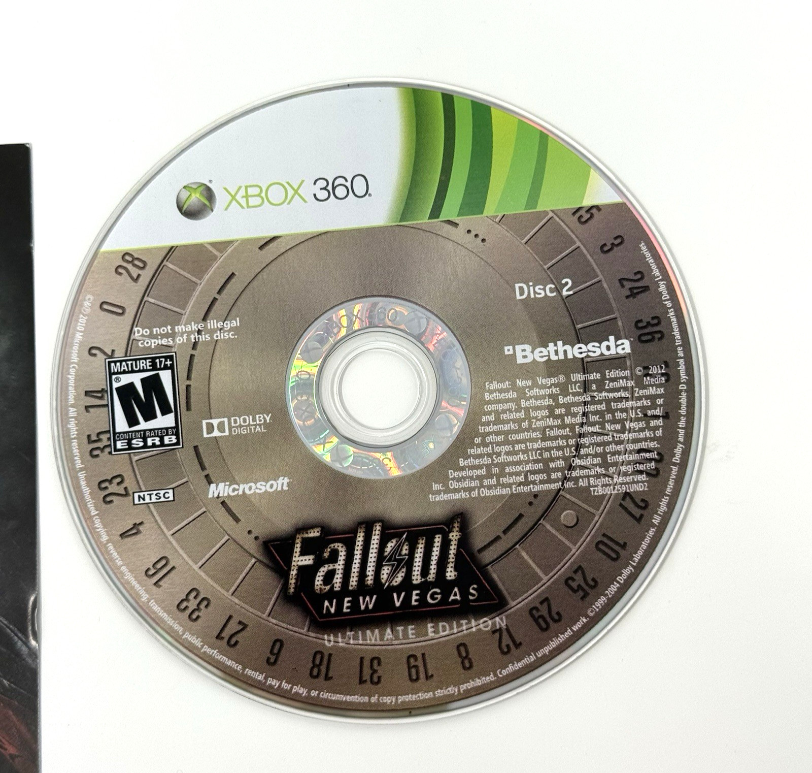 Fallout New Vegas Ultimate Edition Xbox 360 Complete CIB Tested 2 Disc Set