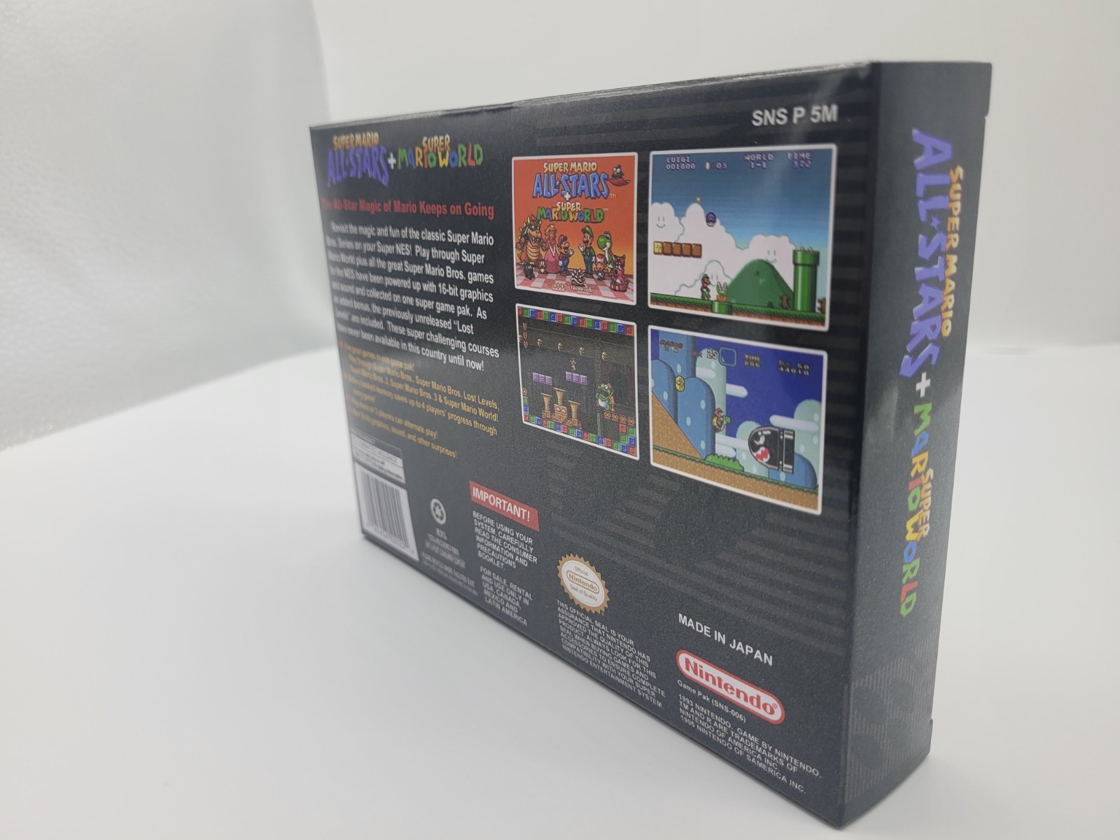 SUPER MARIO ALL STARS SUPER MARIO WORLD SUPER SNES BOX ONLY REPLACEMNT BOX+CASE