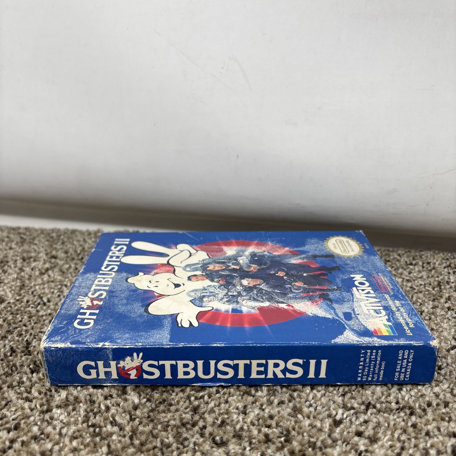 ROUGH!!!!!!! COMPLETE Ghostbusters II Nintendo Classic NES Game w/ Box & Manual