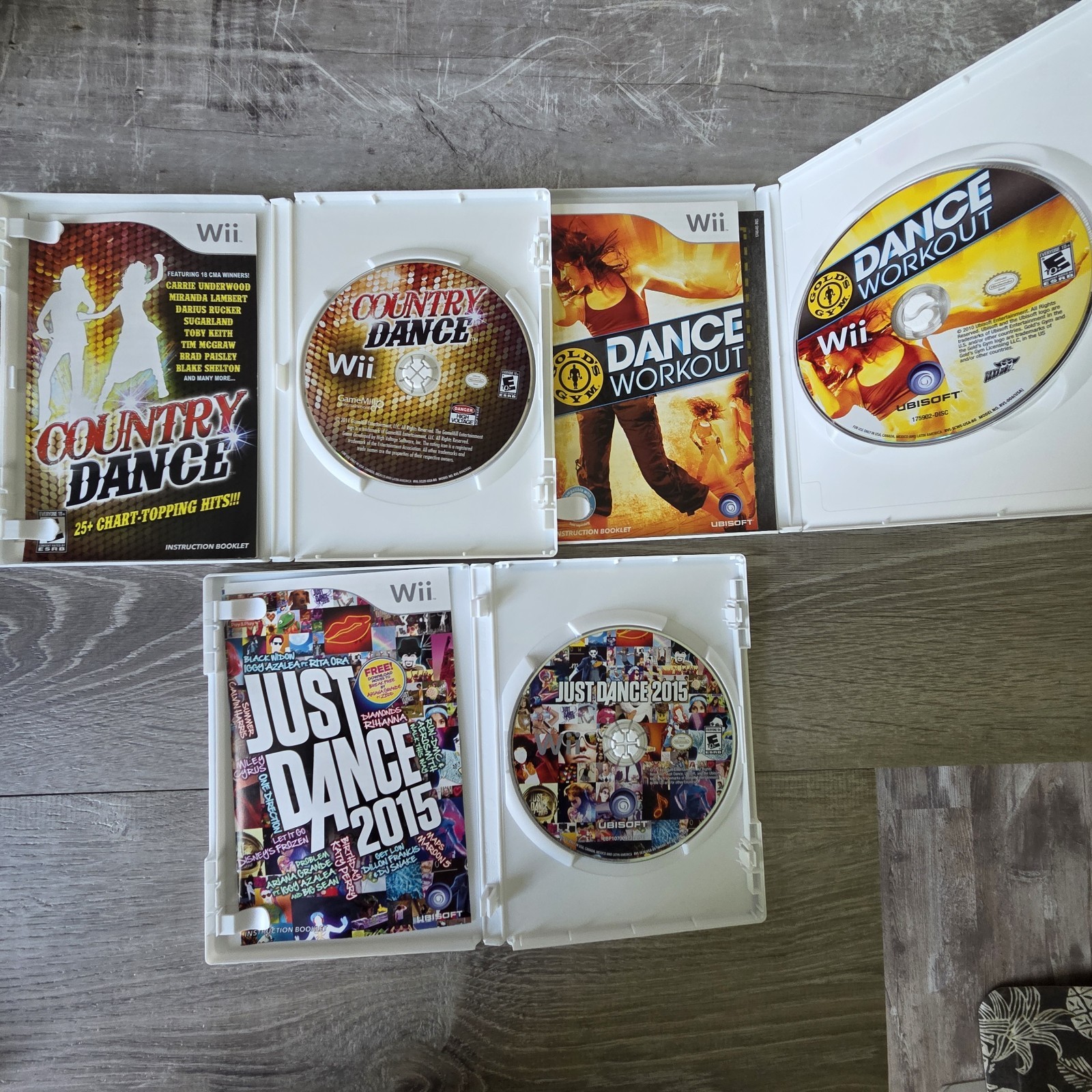 Nintendo Wii Just Dance Lot 9 Games 1 2 3 4 2015 Country Kids Disney Party