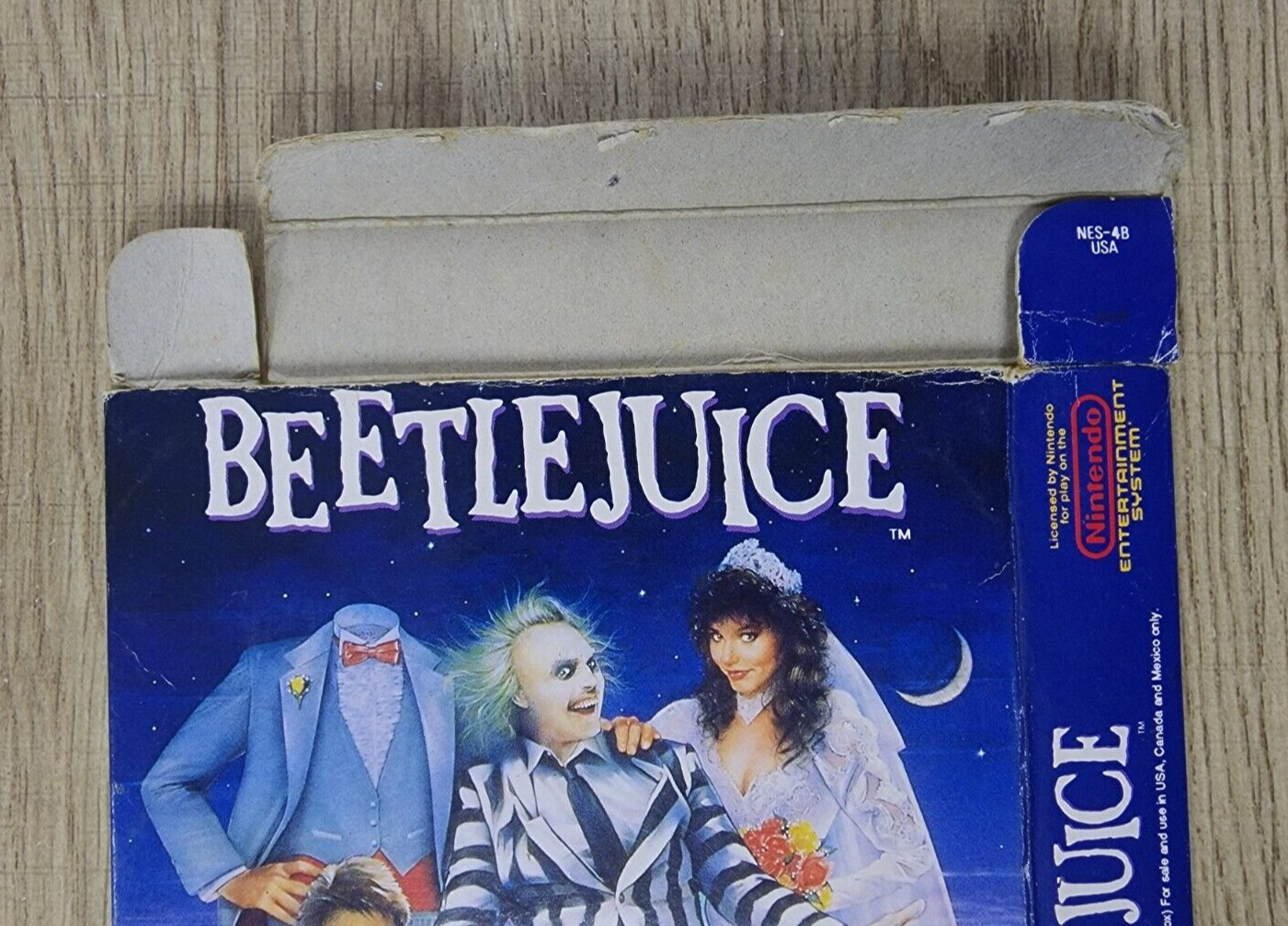 AUTHENTIC USED BOX ONLY – NO GAME – BEETLEJUICE – NES