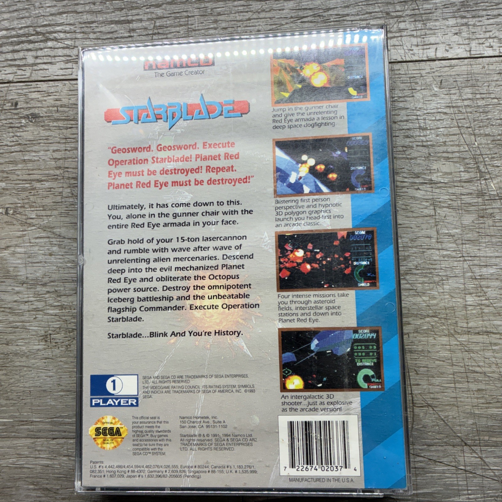 Starblade (Sega CD, 1994) Authentic CIB Complete with Manual