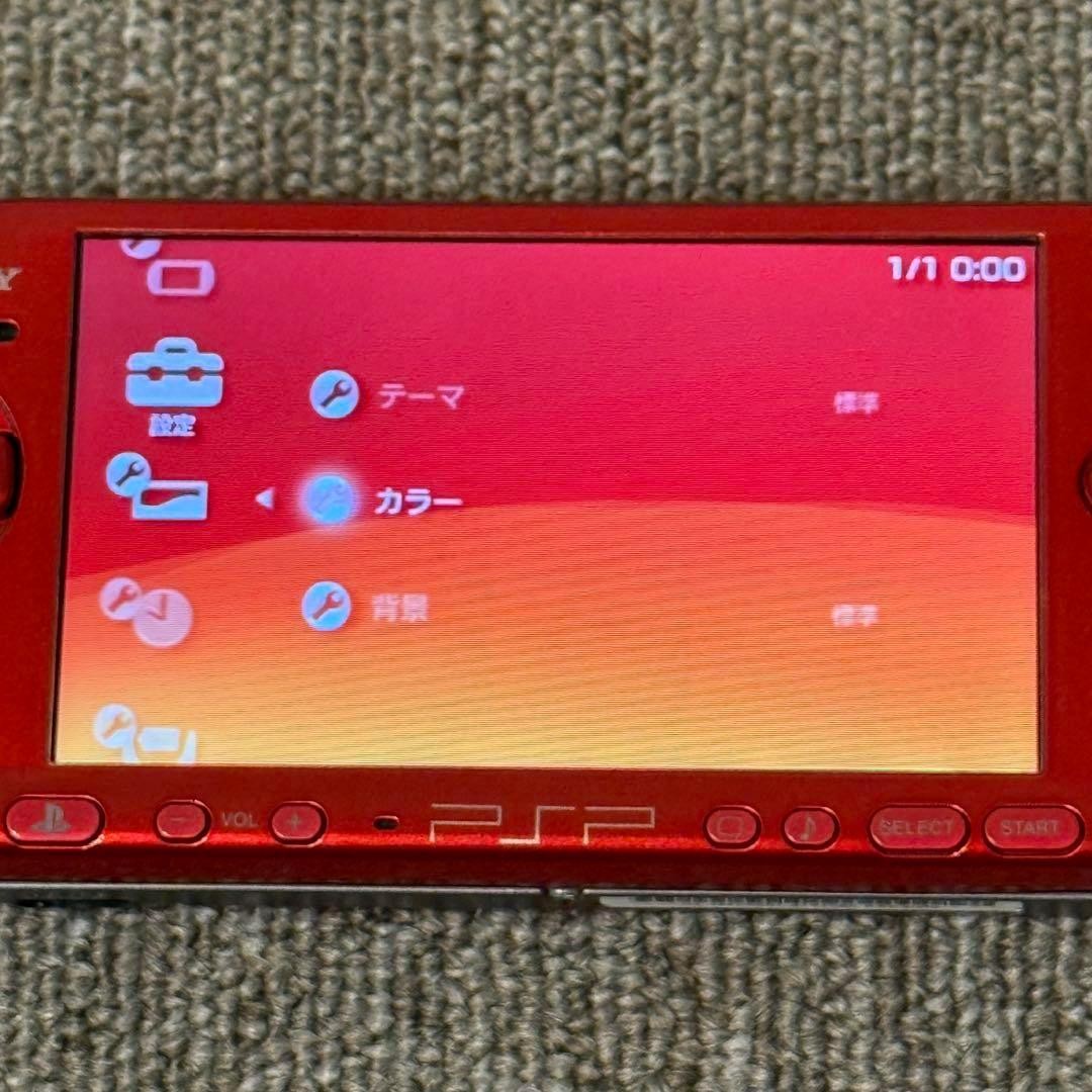 SONY Playstation PSP 3000 Radiant Red Game Console Good Tested Condition Japan