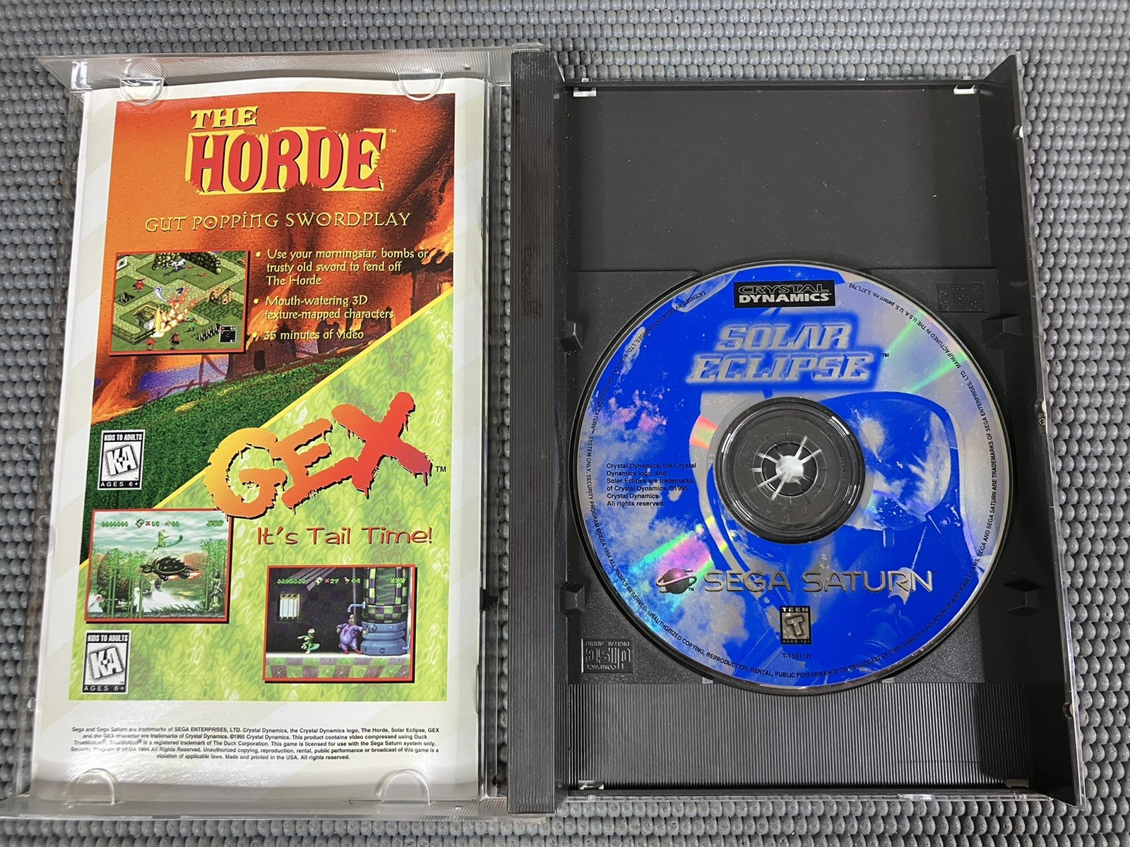 Solar Eclipse for Sega Saturn CIB Complete in Box w/Reg Card – Tested