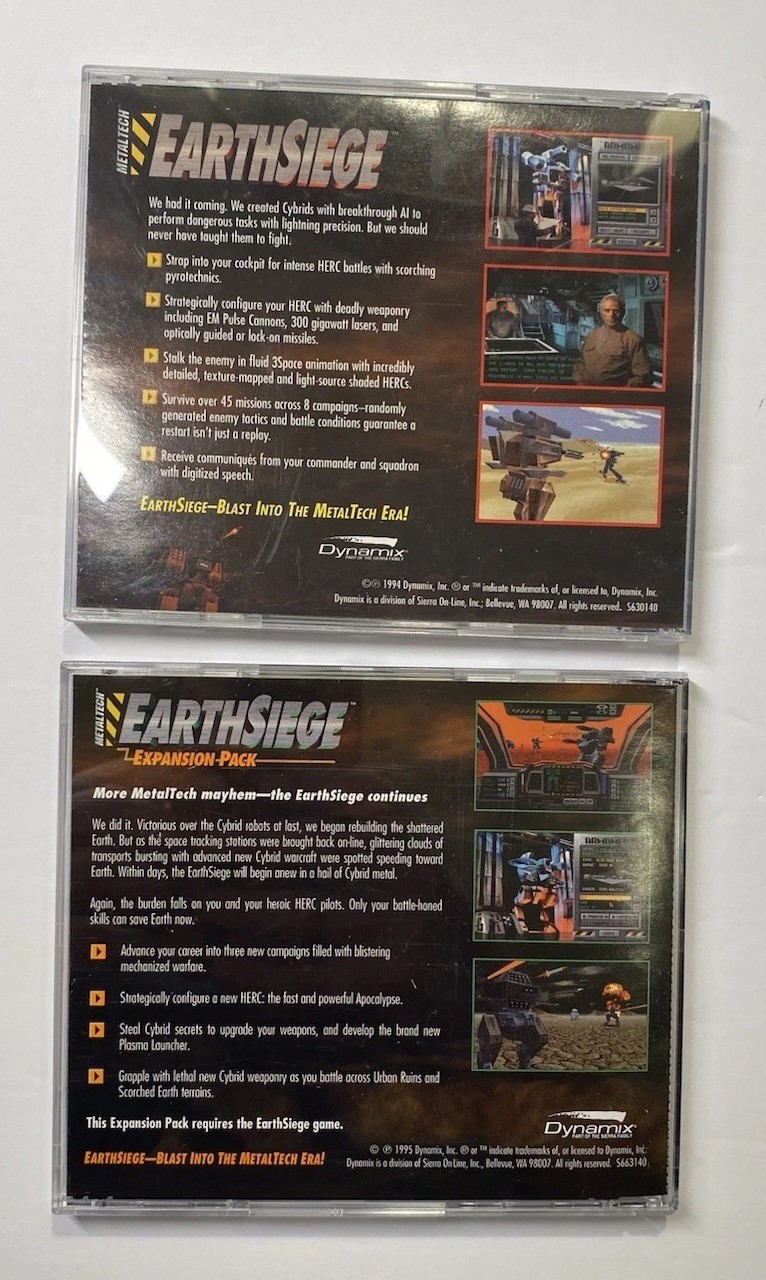Classic PC Games Comanche Maximum Overkill & Earthsiege W/ Expansion C/W Manuals