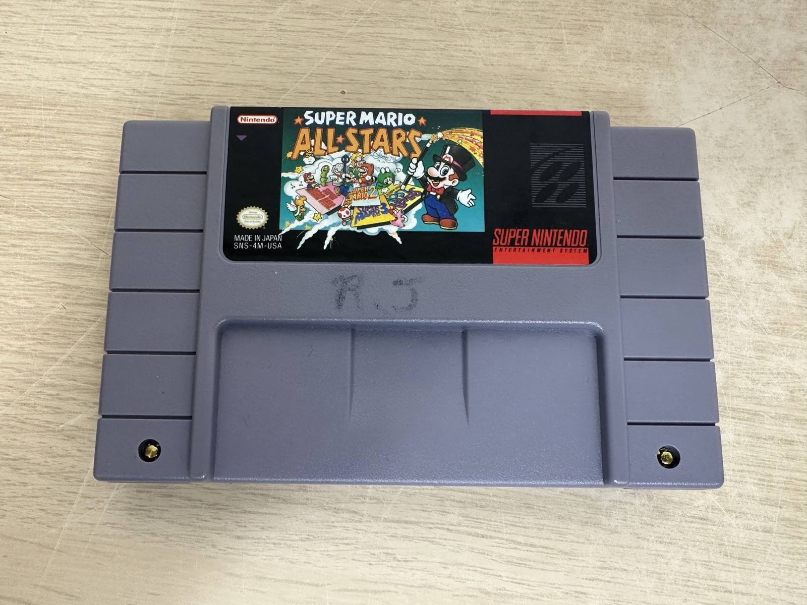 Authentic USA Nintendo SNES Super Mario All-Stars Game Cartridge – Tested, Works
