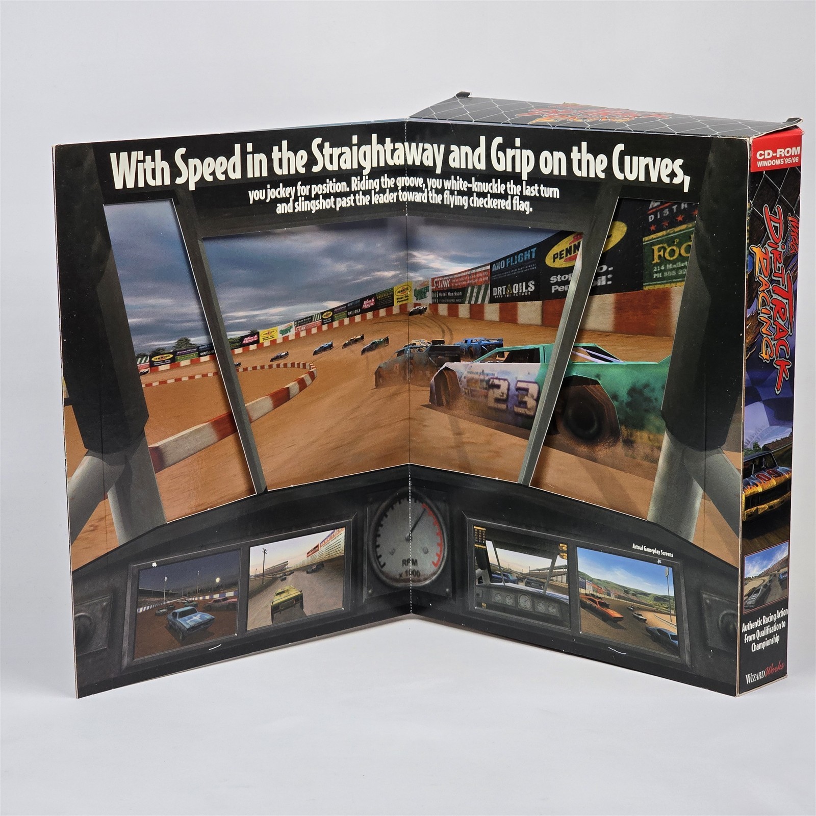 Dirt Track Racing (PC CD-ROM) BIG Box CIB COMPLETE