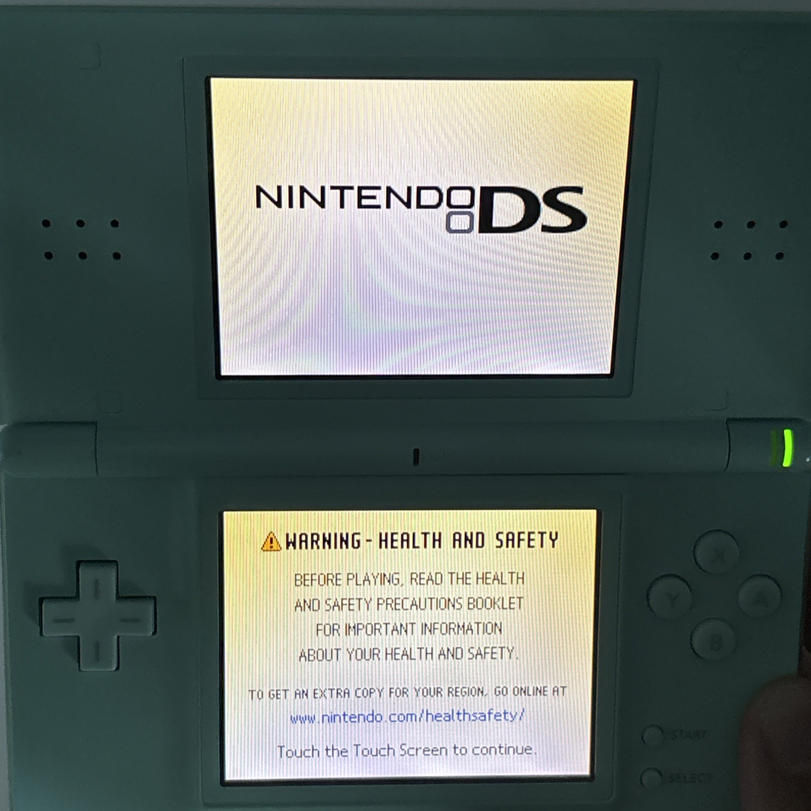 Nintendo DS Lite Jp Handheld Blue Turquoise Tested And WorkingMatching GBA Cover