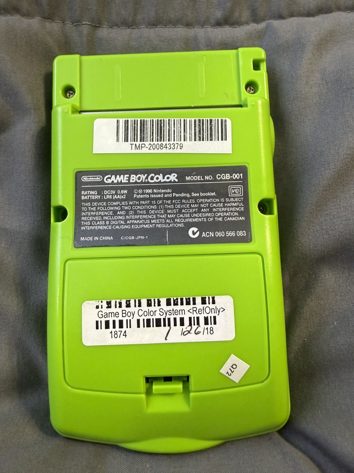Nintendo Game Boy Color Kiwi Lime Green Handheld – Authentic, Tested & Working