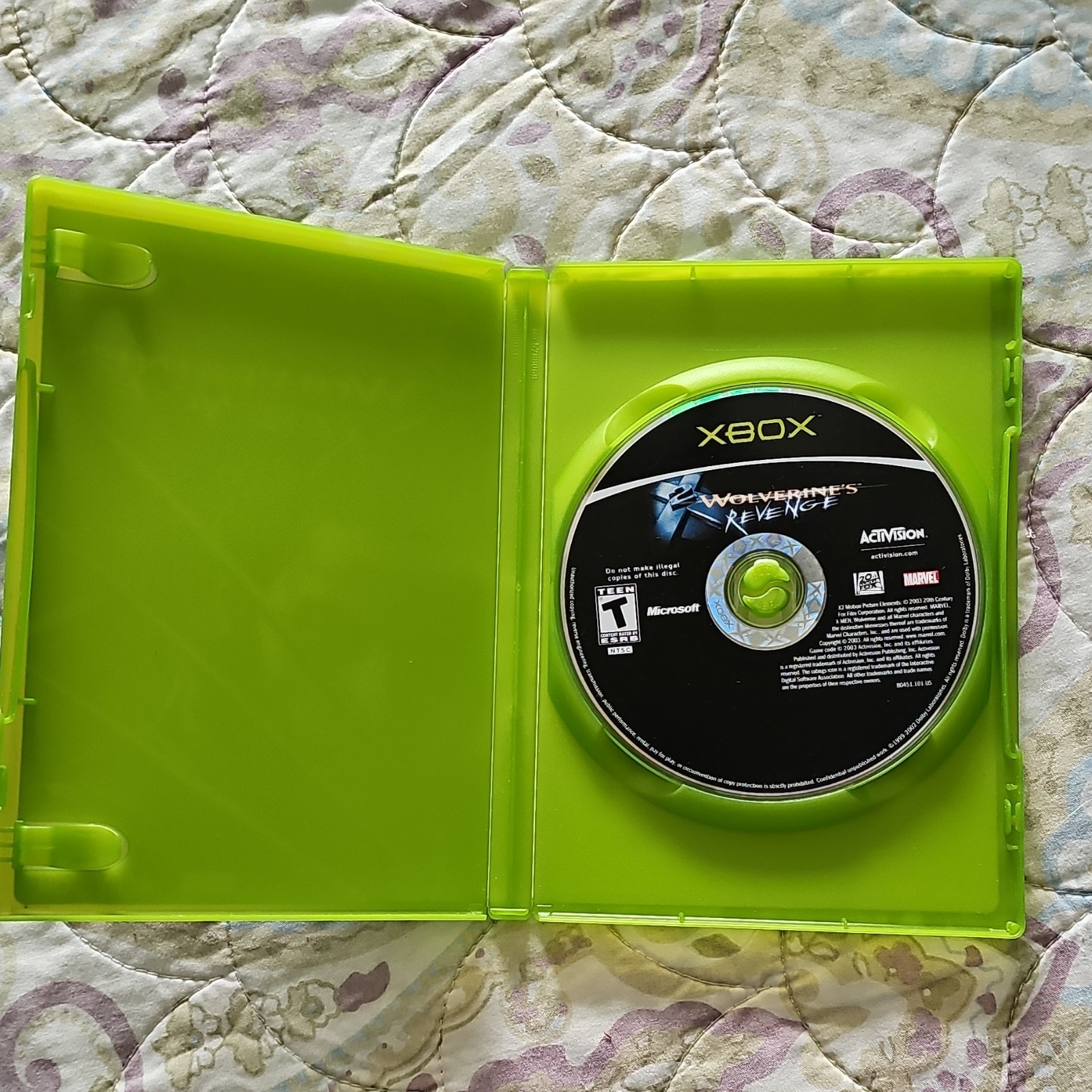 Activision X2 Wolverine’s Revenge X-Men Action Microsoft Xbox T NTSC-U/C 2003