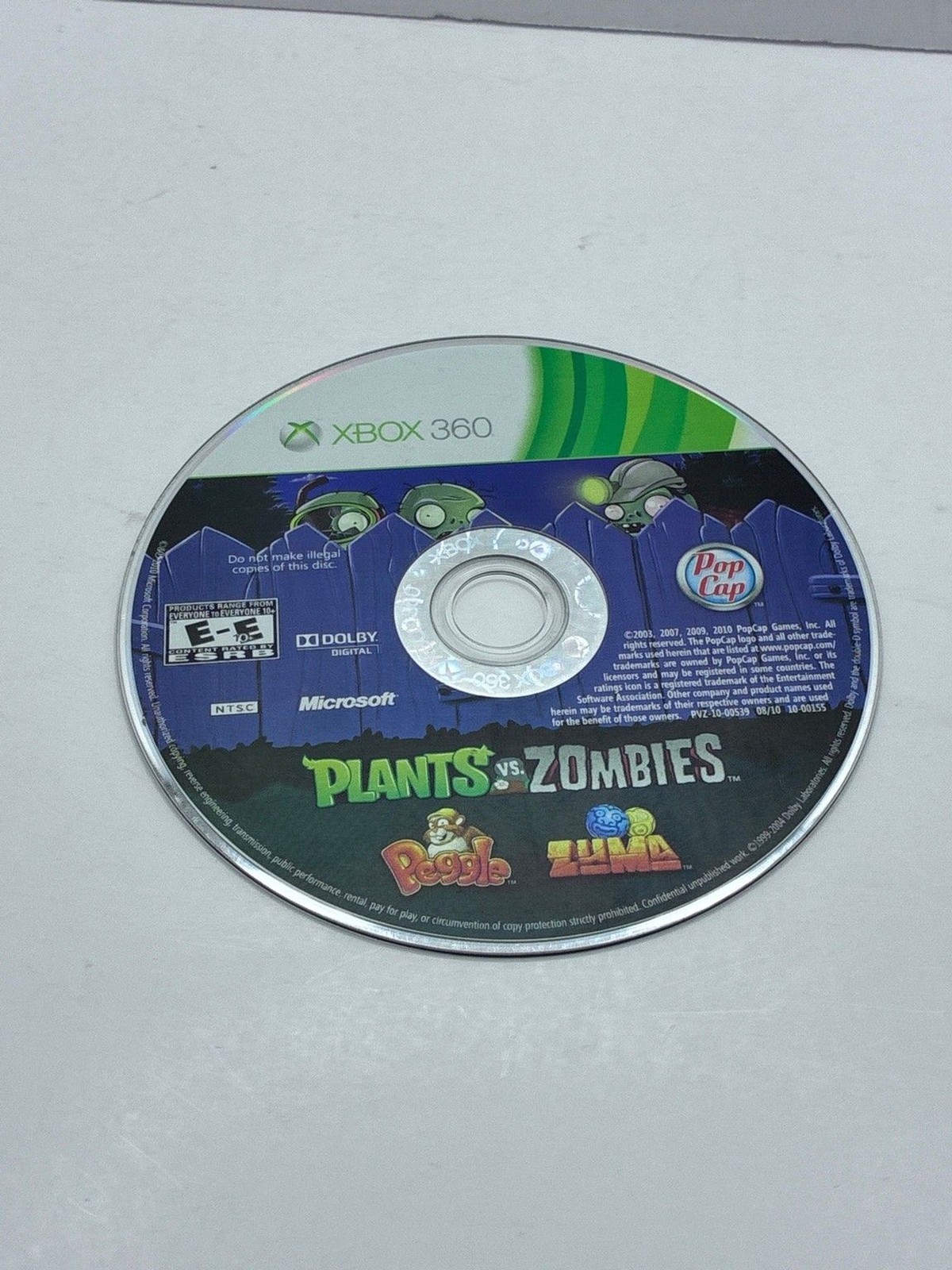 Plants vs. Zombies Peggle Zuma Xbox 360 Video Game PopCap Arcade Fun