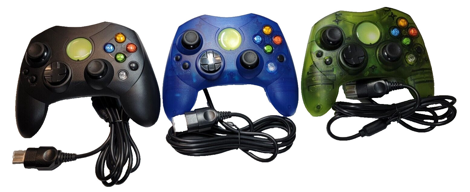 Wired S- type Controller – For The Original Microsoft XBOX multiple Colors